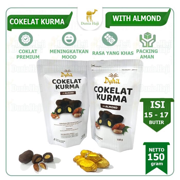 

Cokelat Kurma 150gr Isi Almond Lapis Coklat Chocolate Dates With Almon