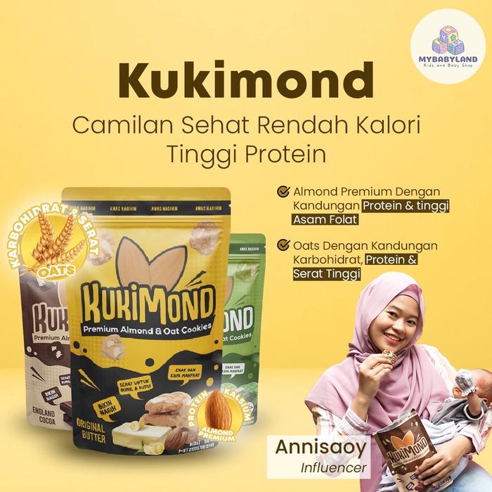 

KUKIMOND Almond Oat Cookies Kue Pelancar Asi / Asi Booster Almond 180 gr Camilan Sehat Ibu Hamil dan