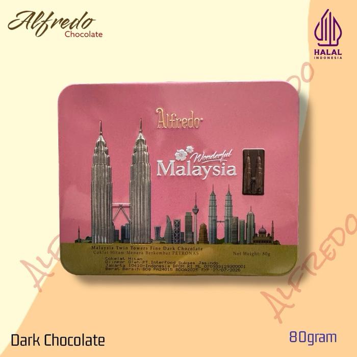 

Coklat Alfredo Kaleng Twin Tower 80gram HALAL / Coklat Malaysia Chocolate Food Cokelat