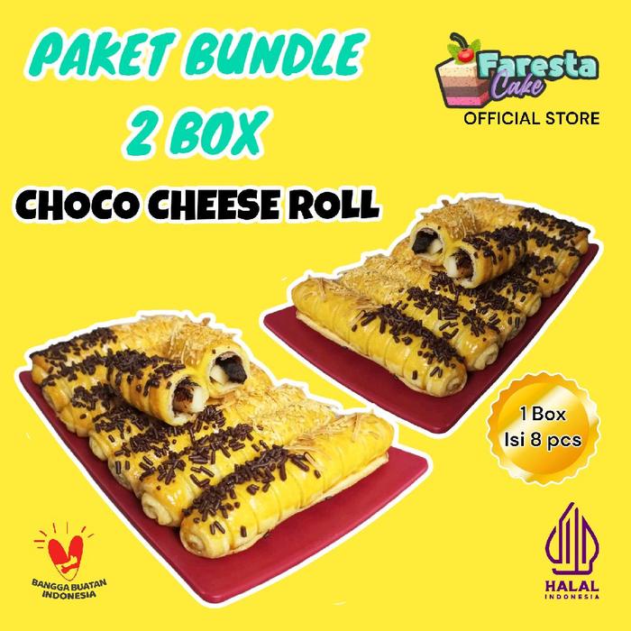 

[2 BOX PAKET BUNDLE] CHOCO CHEESE ROLL DAPAT 2 BOX KERING DAN CRUNCHY FARESTA CAKE