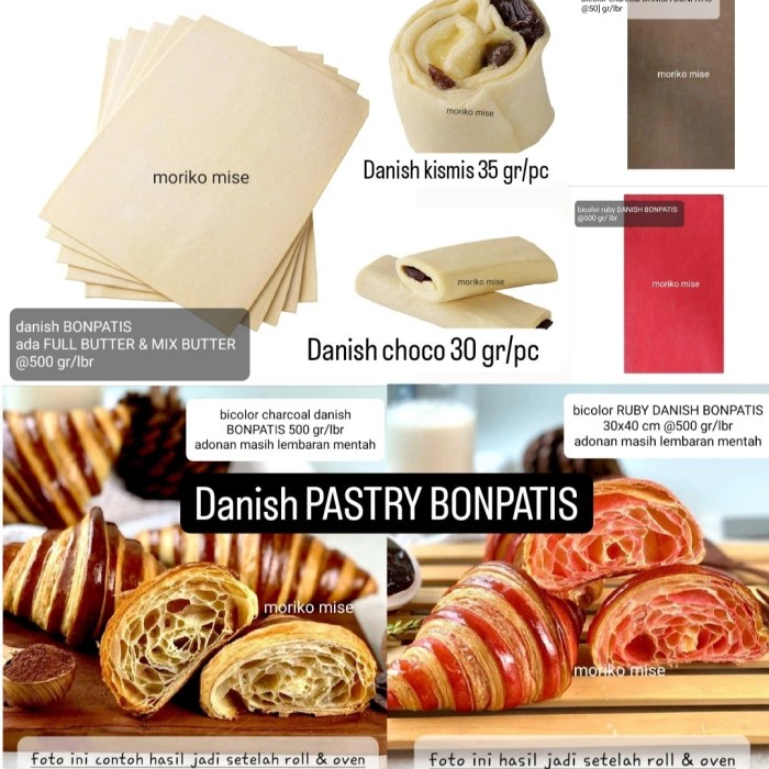 

danish pastry sheet BONPATIS 500 gr / puff pastry danish BONPATIS