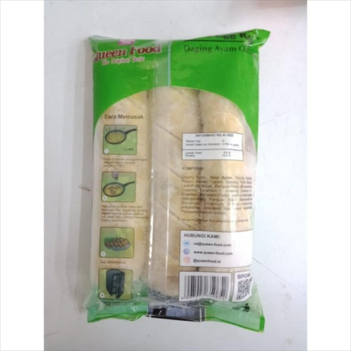 

HJK QUEEN FOOD TORI EGG ROLL 400GR ISI 18 / TORI EGG ROLL AYAM