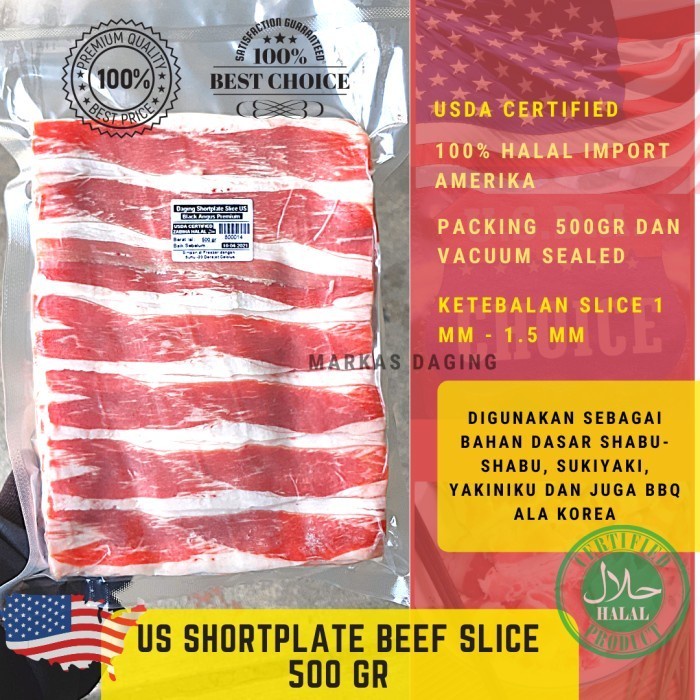 

HJK US Slice Beef / DAGING SAPI Shortplate 500gr / RICEBOWL / Yoshinoya /