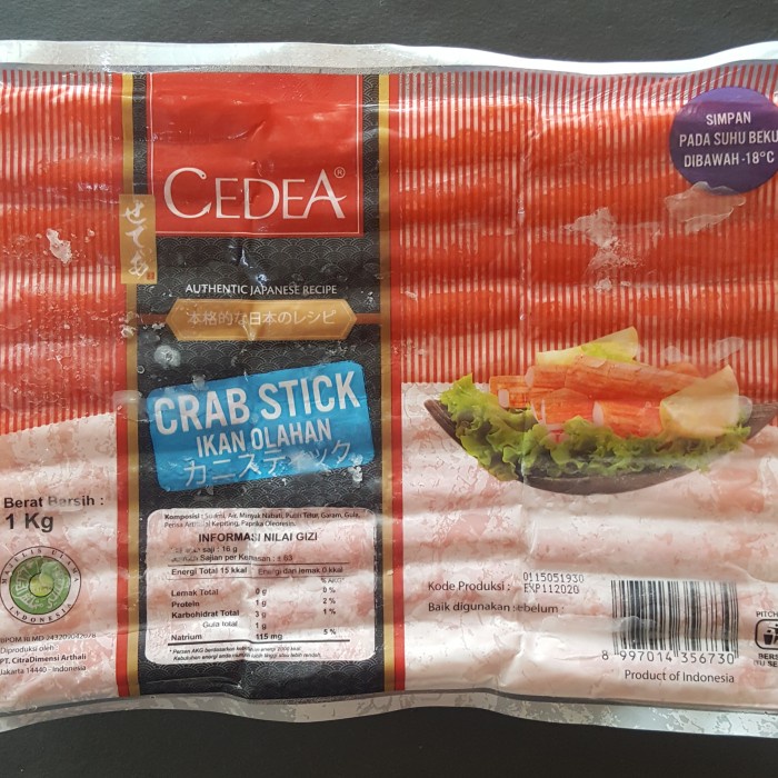 

HJK CEDEA Crab Stick 1000 Gram (66 Pcs)