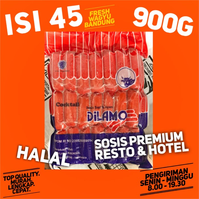 

HJK DILAMO BEEF COCKTAIL SOSIS SAPI HALAL PREMIUM 900g