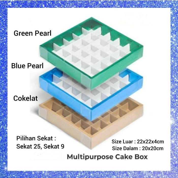 Box Sekat 9 Dus Kotak Kue Packaging Brownies Pie Coklat Pra