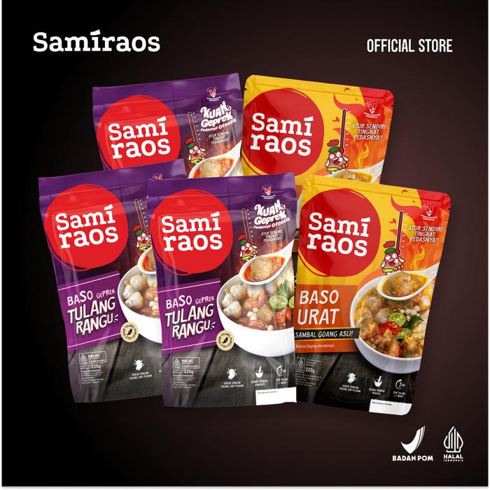 

SAMI RAOS - Paket Pedas Djuara (3 Pcs Baso Geprek Tulang Rangu, 2 Pcs Baso Urat Sambal Goang)