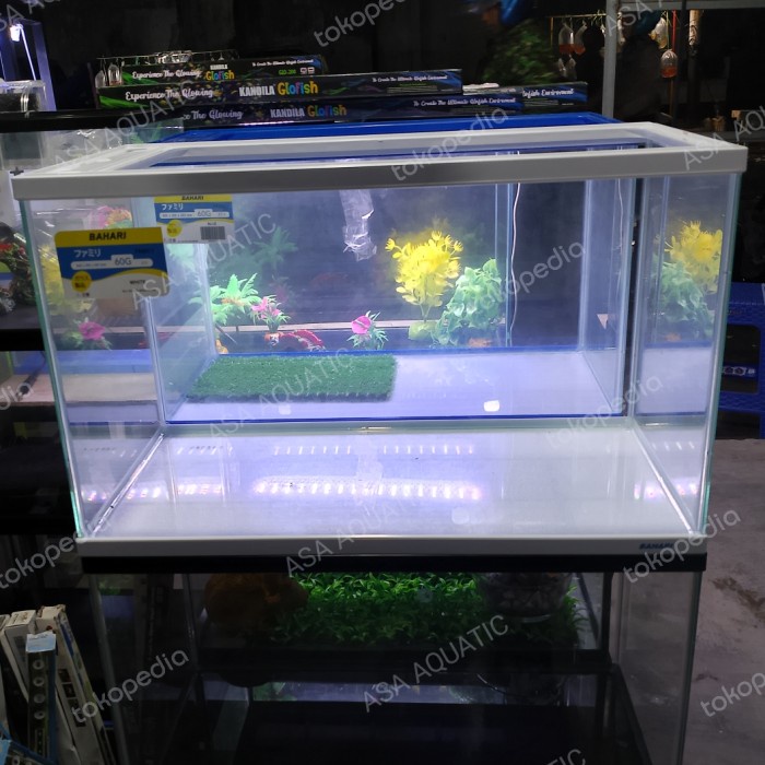 Bahari 60cm Putih Aquarium akrilik