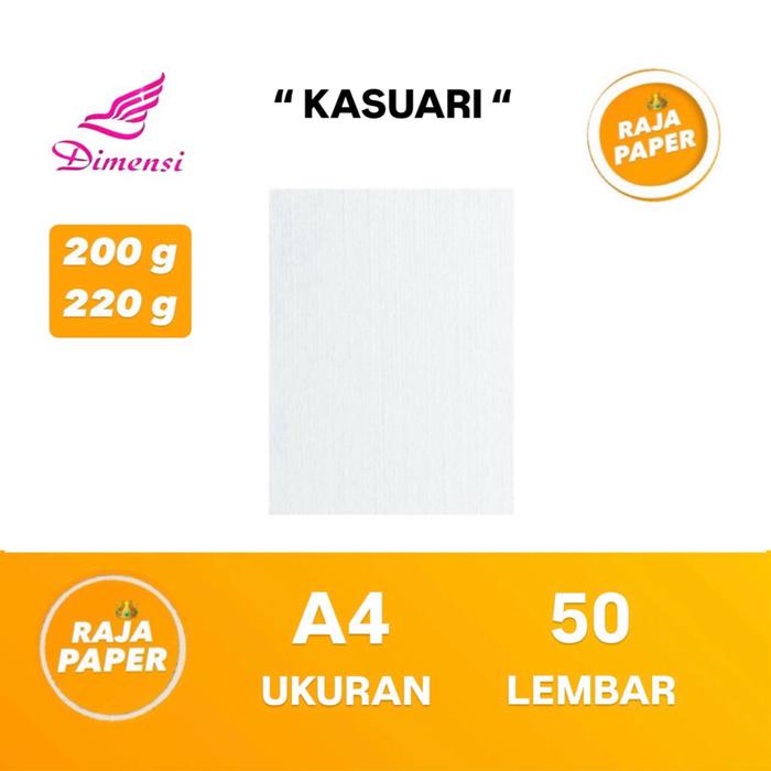 

Kertas Linen Jepang Ukuran A4 50 lembar 200 220 Gsm Gr Gram By KASUARI ( 210 Mm x 297 Mm ) / ( 21 Cm