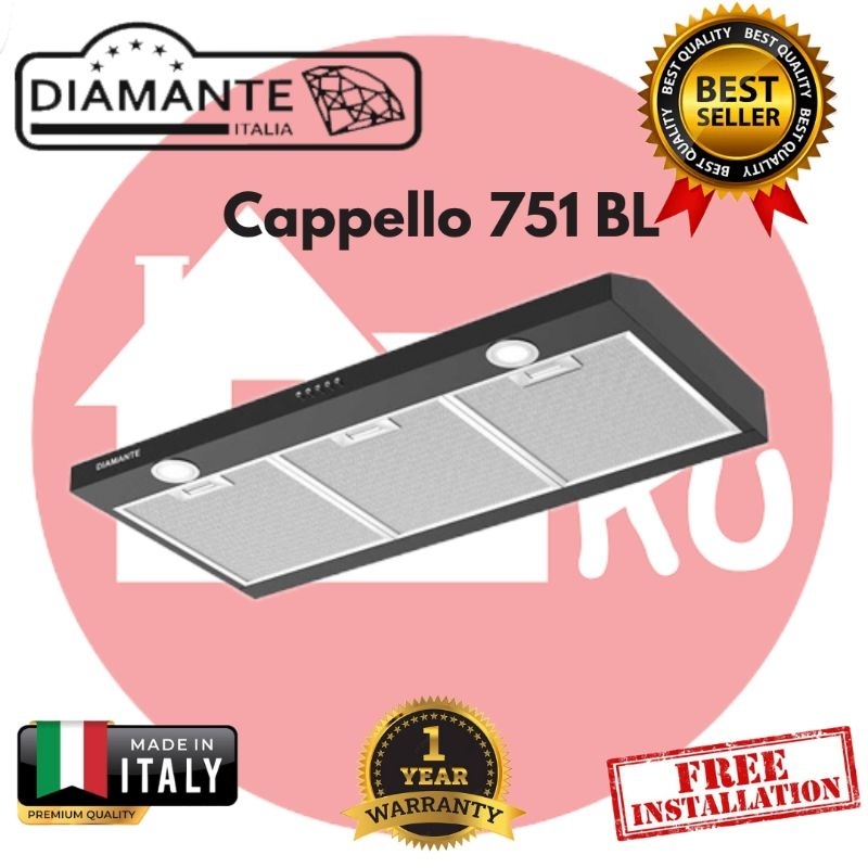 diamante CAPPELLO 751 BL Cooker Hood