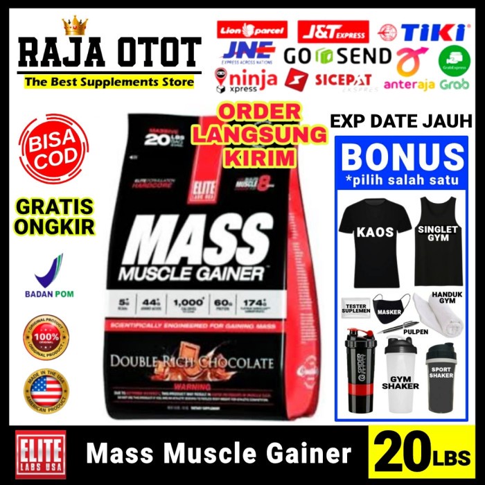 Murah Elite Labs Mass Muscle Gainer 20 Lbs Elitelabs Weight Gainer 20Lb Bpom