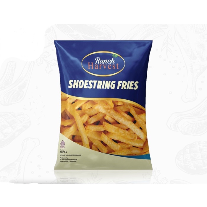 

RANCH HARVEST SHOESTRING FRENCH FRIES 1KG KENTANG GORENG FROZEN 1000GR