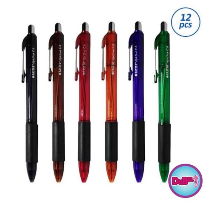 

ATKJaya- Pulpen Faster C6 Retrack Hitam 0.7mm isi 12 pc