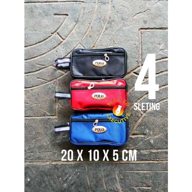 

ATKJaya- Polo Tempat Pensil 4 Sleting Kain Hitam / Merah / Biru - Pencil Case