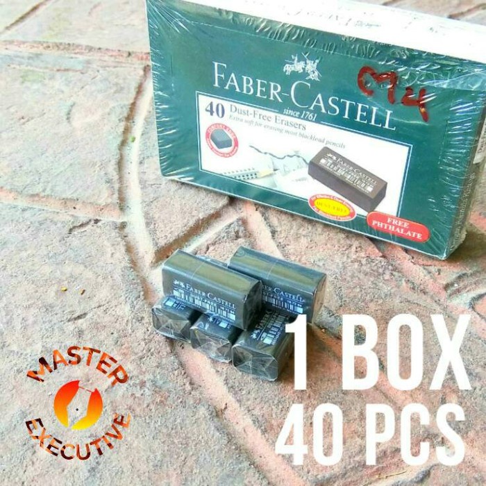 ATKJaya- Faber Castell Penghapus Pensil Hitam Kecil / Black Pencil Eraser 1 box