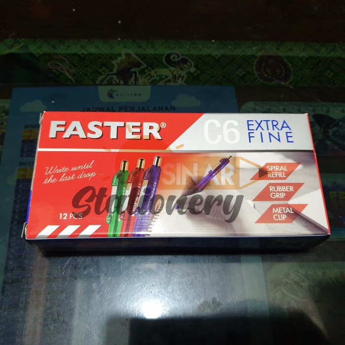 

ATKJaya- Pulpen c6 faster hitam 1pak isi 12pc