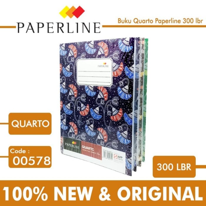 

ATKJaya- Buku Tulis Hard Cover Paperline Quarto 300 lembar