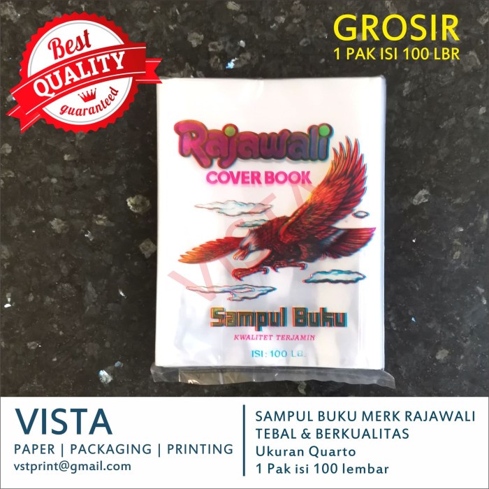 

ATKJaya- Sampul Buku Plastik Quarto / Kuarto / Kwarto Rajawali, 1 PAK 100 lbr