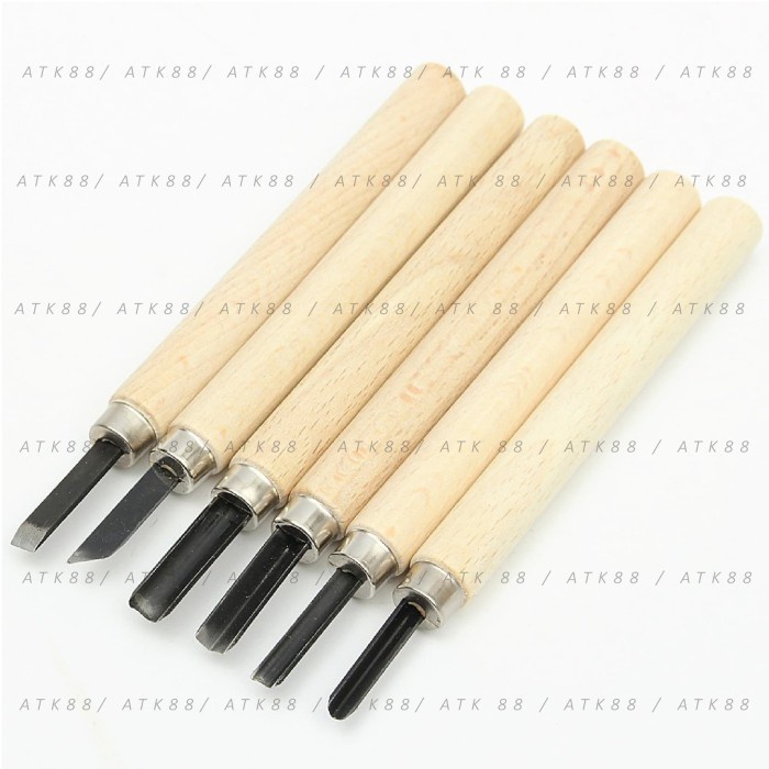 

ATKJaya- Pisau Ukir Pahat Kayu Set 6pcs Vtec