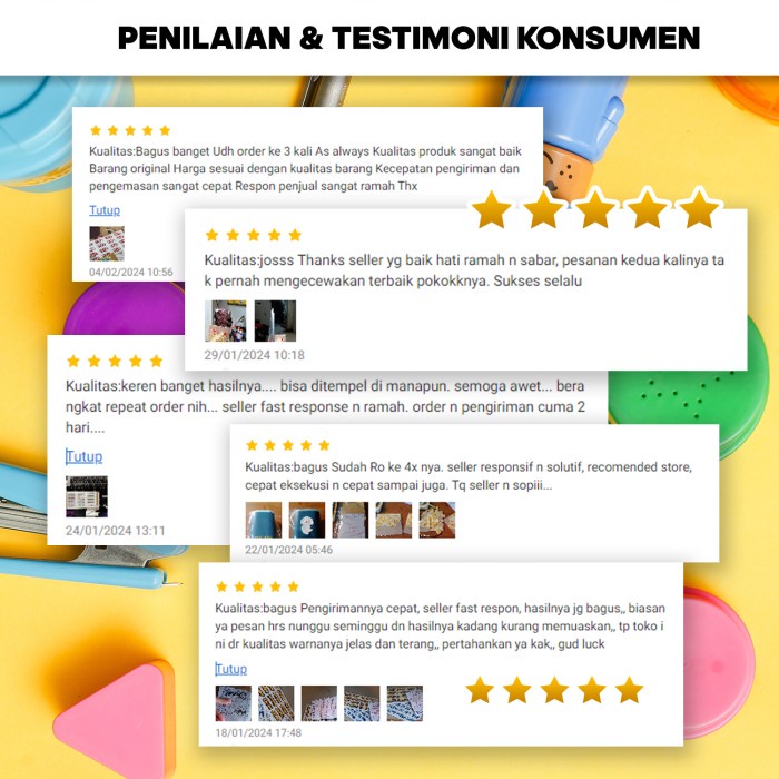 

ATKJaya- Stiker Nama Waterproof, Sticker Nama Cutting kombinasi 2 warna