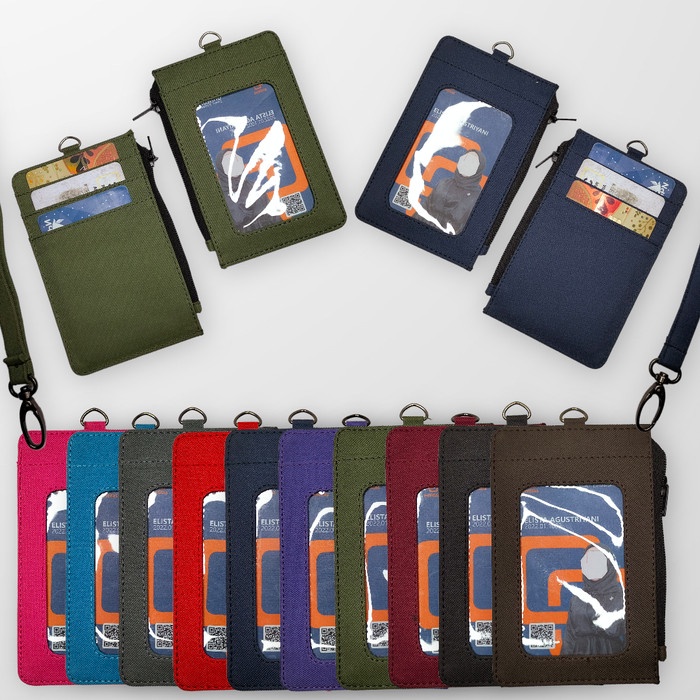 

ATKJaya- Gantungan ID card holder tali lanyard zipper Dompet Kartu