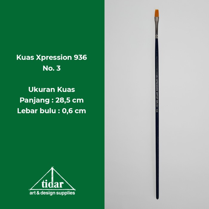 

ATKJaya- Kuas Xpression 936 Gepeng / Datar - Flat Brush No. 1 s/d 12