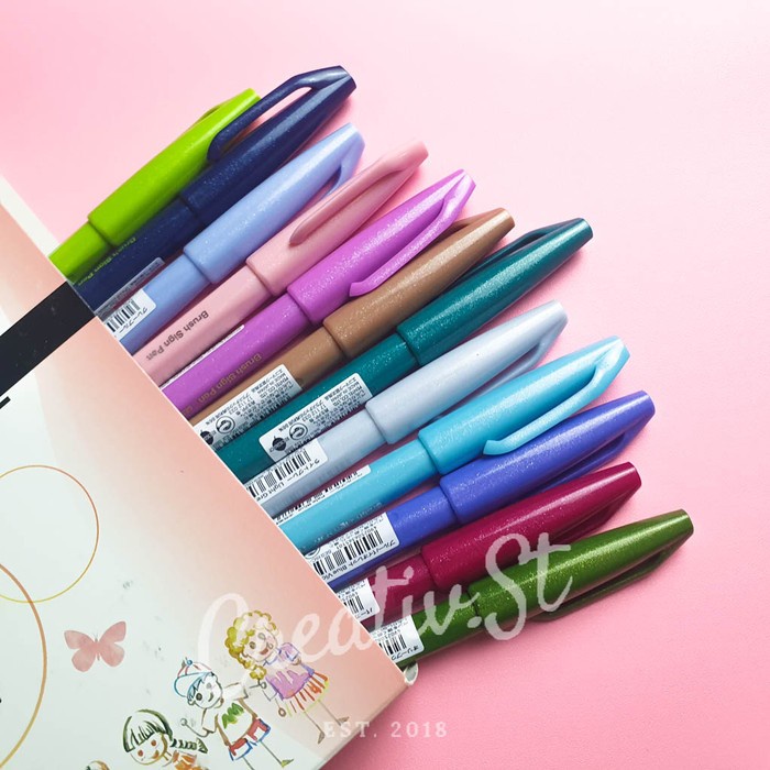 

ATKJaya- Pentel Fude Touch Brush Sign Pen SES-15C NEW COLOR PART 2