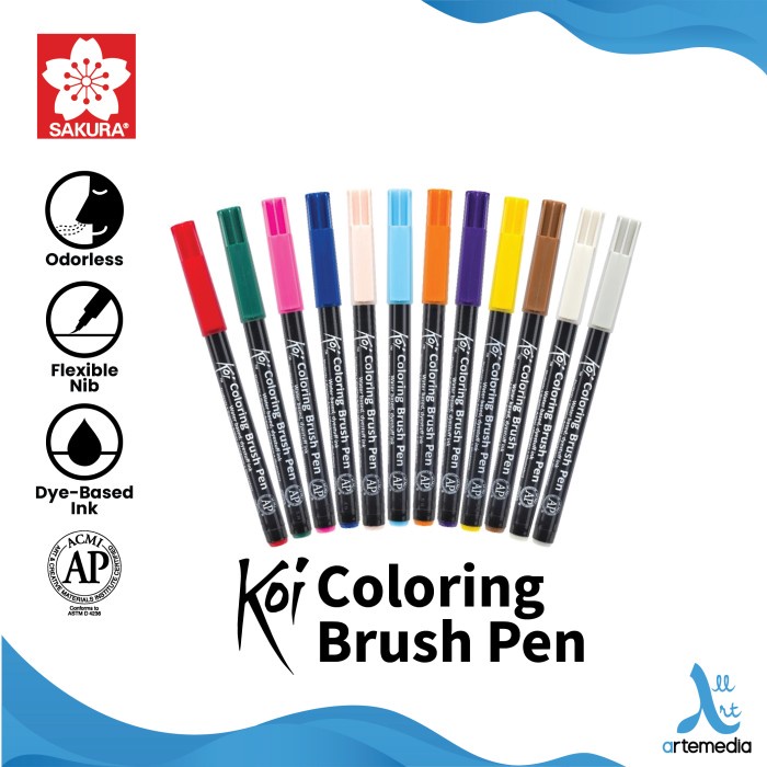 

ATKJaya- Brush Pen Sakura Koi Coloring Brush Pen Pena Kuas Warna - 03/03