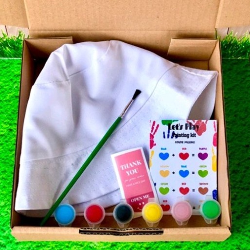 

ATKJaya- PAKET MELUKIS TOPI ANAK! (DIY BUCKET HAT PAINTING KIT) PERFECT FOR GIFT, HAMPERS,