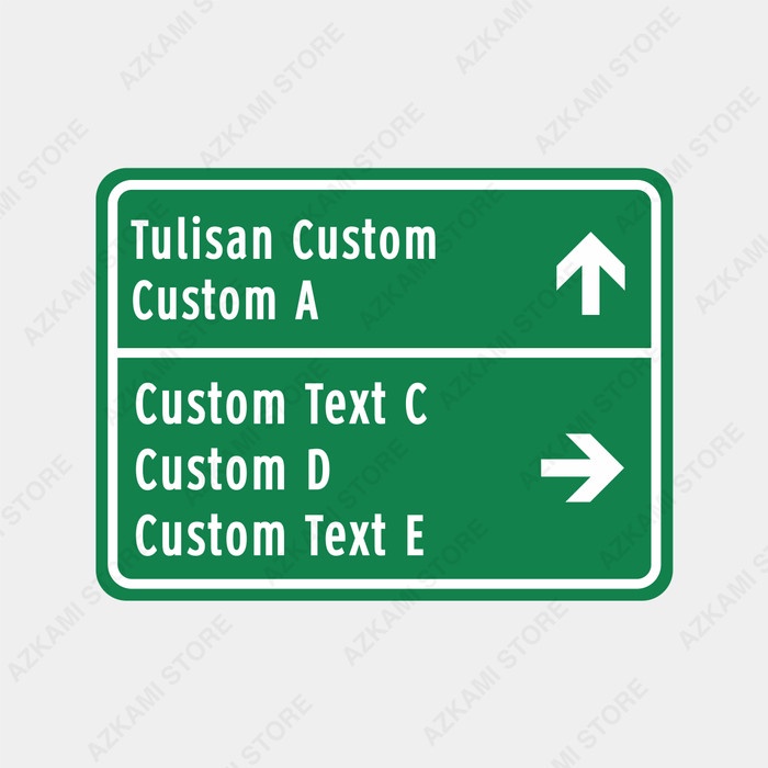 

ATKJaya- Rambu Petunjuk Arah Custom 45cm x 60cm Plat Alumunium