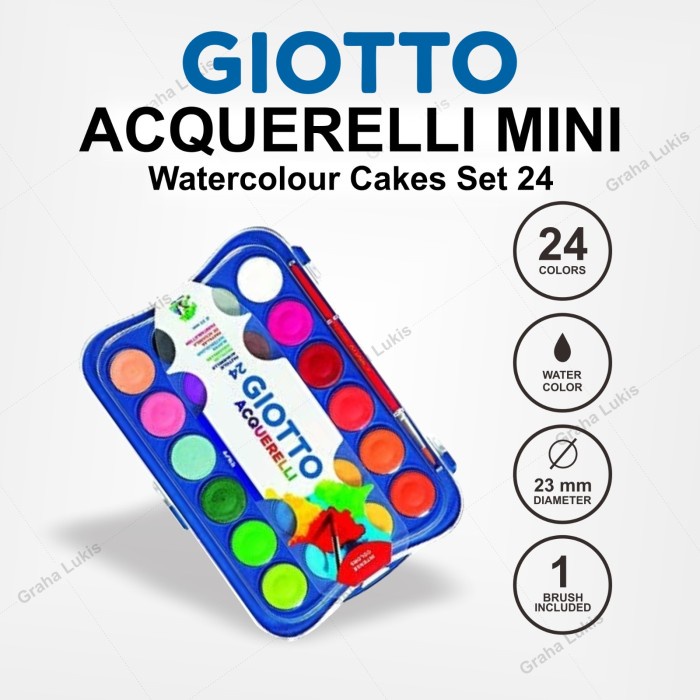 

ATKJaya- Giotto Acquerelli Mini Watercolor Set 24 Cat Air Giotto Mini