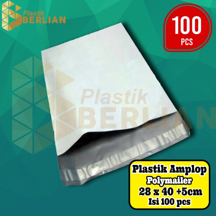 

ATKJaya- Plastik Amplop Packaging Polymailer Polybag 28x40 isi 100 White
