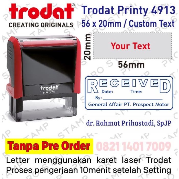 

ATKJaya- Stempel Otomatis Printy / Custom Design Trodat 4913