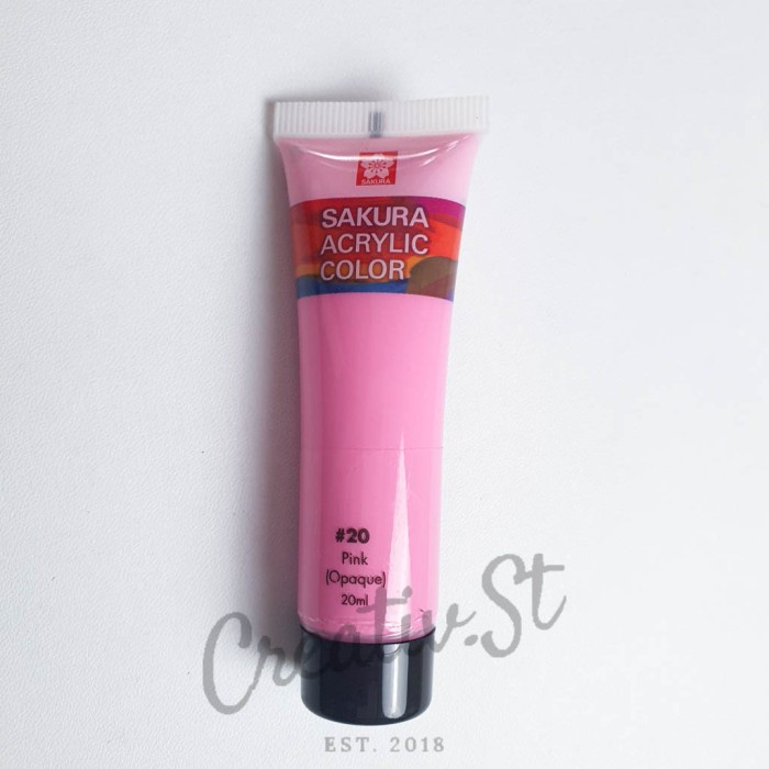 

ATKJaya- Cat Acrylic Sakura 20 ml Paint Colour Part 1 Red Yellow Blue Purpl