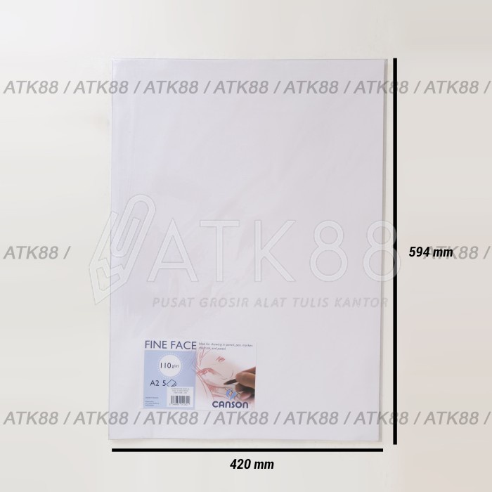 

ATKJaya- Canson Fine Face 110 Gsm A2 Kertas Gambar Pencil Pastel Paper 5 Lembar