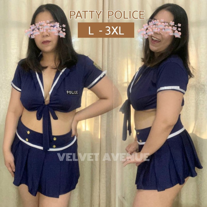 Lancar24- Lingeri Wanita Polisi Lingerie Set Kostum Cosplay Police Reguler Jumbo