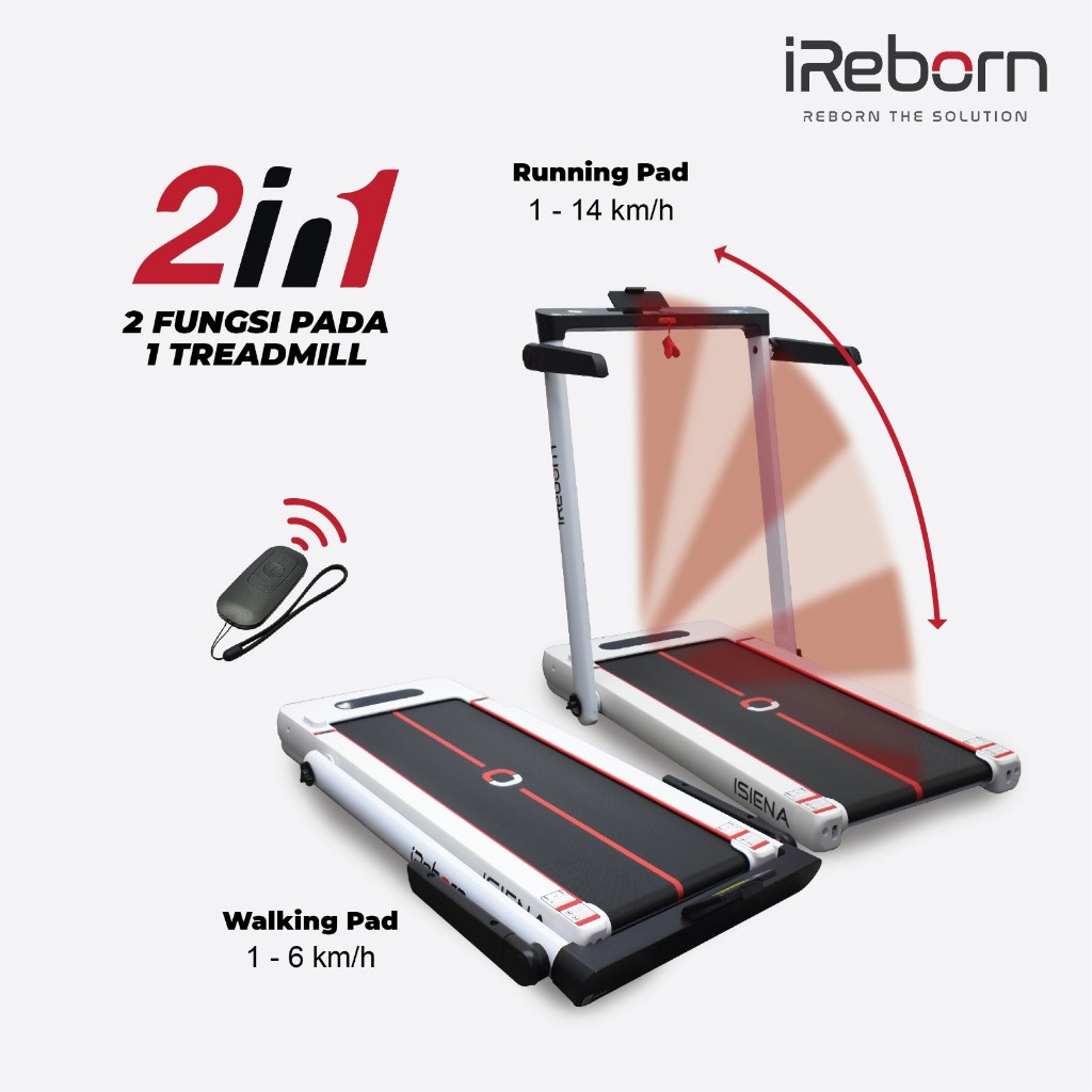 Alat Fitness Treadmill Elektrik IReborn Siena (BANDUNG)