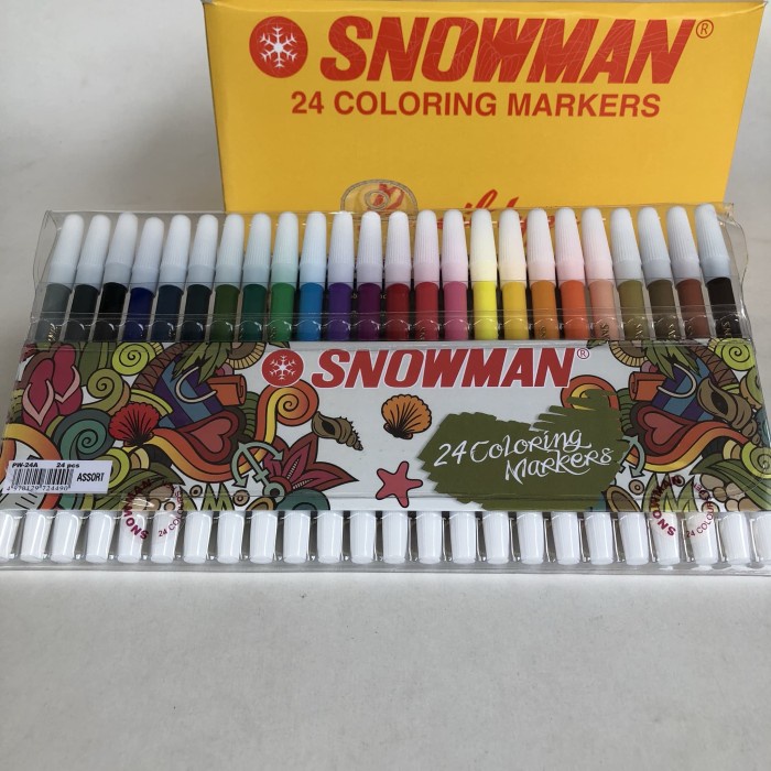 

ATKJaya- spidol kecil SNOWMAN 24-warna PW-24A