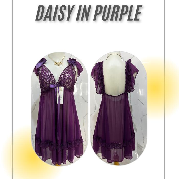 Lancar24- Dress Wanita Lace Lingerie Brukat Pita Jumbo Dinas Malam All Size LD 130 - Daisy