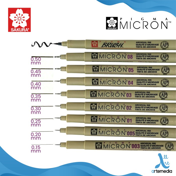 

DRAWING PEN SAKURA PIGMA MICRON SET 9