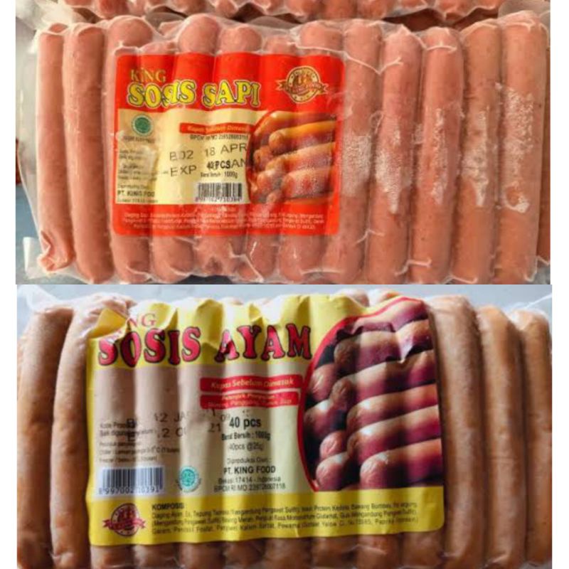 

Sosis Sapi 1kg King Food/Sosis Ayam 1kg/Sosis Kingfood/Sosis/King Food/Sosis