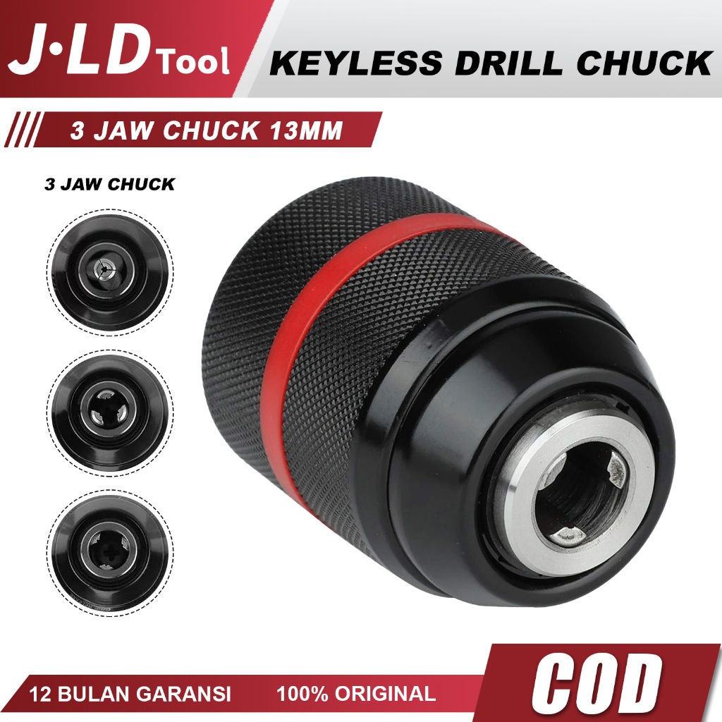 JLD Kepala Bor Drill Chuck 10mm/13mm Chuck Bor Cordless Chuck Bor Gerinda Chuck Bor Listrik Chuck