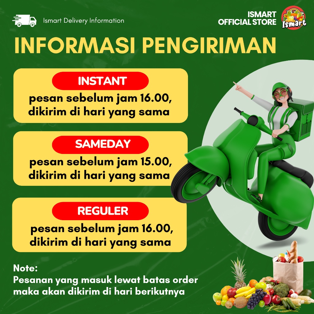 

ISMART Semangka Merah Manis 1 Buah - Khusus Pengiriman Untuk JABODETABEK