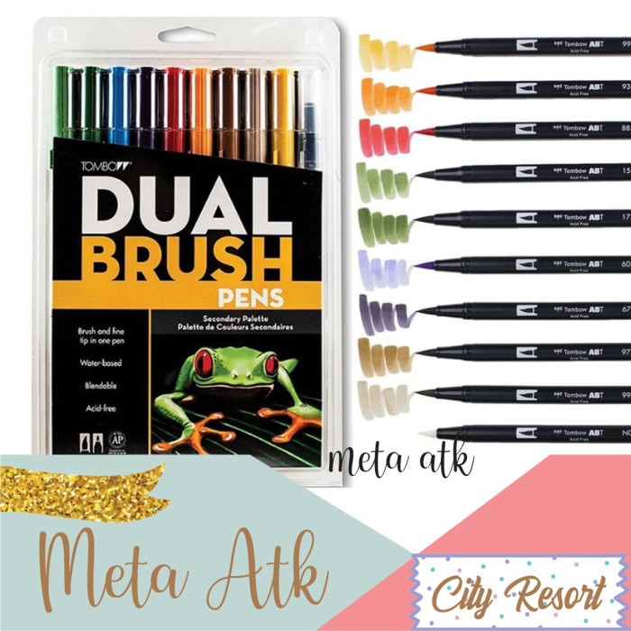 

DUAL BRUSH PEN TOMBOW SECONDARY PALLETE ISI 10PC