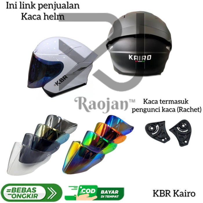 JAYAmart- Kaca helm KBR Kairo Visor helm KBR Kairo