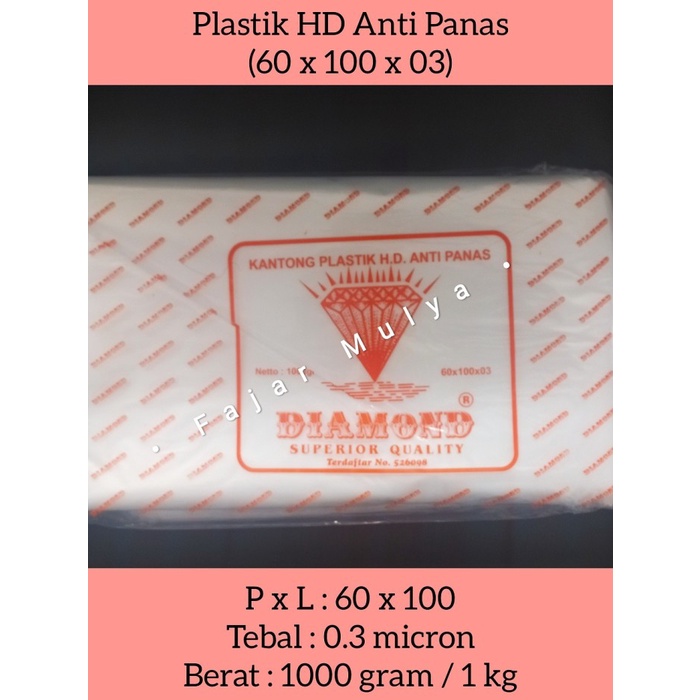SOUVEN- Plastik HD Diamond / Anti Panas (60 x 100 x 03)