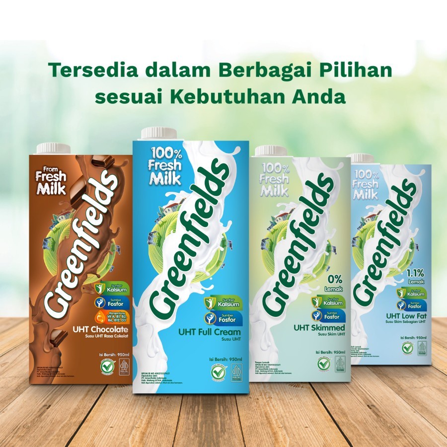

Susu Greenfields UHT Skimmed 950ml