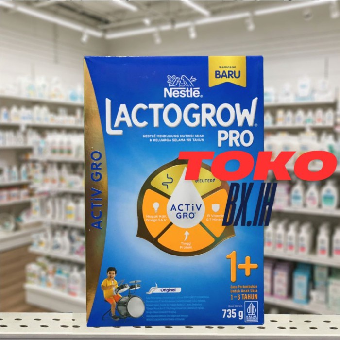 Lactogrow 3 Original Plain 735g - Expired Date 100% Aman