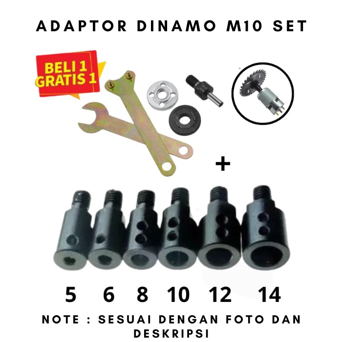 Adaptor Dinamo Mesin Pompa Jadi Gerinda Set Konektor Sambungan As Dinamo 775 Mandrel 5 6 8 10 12 14