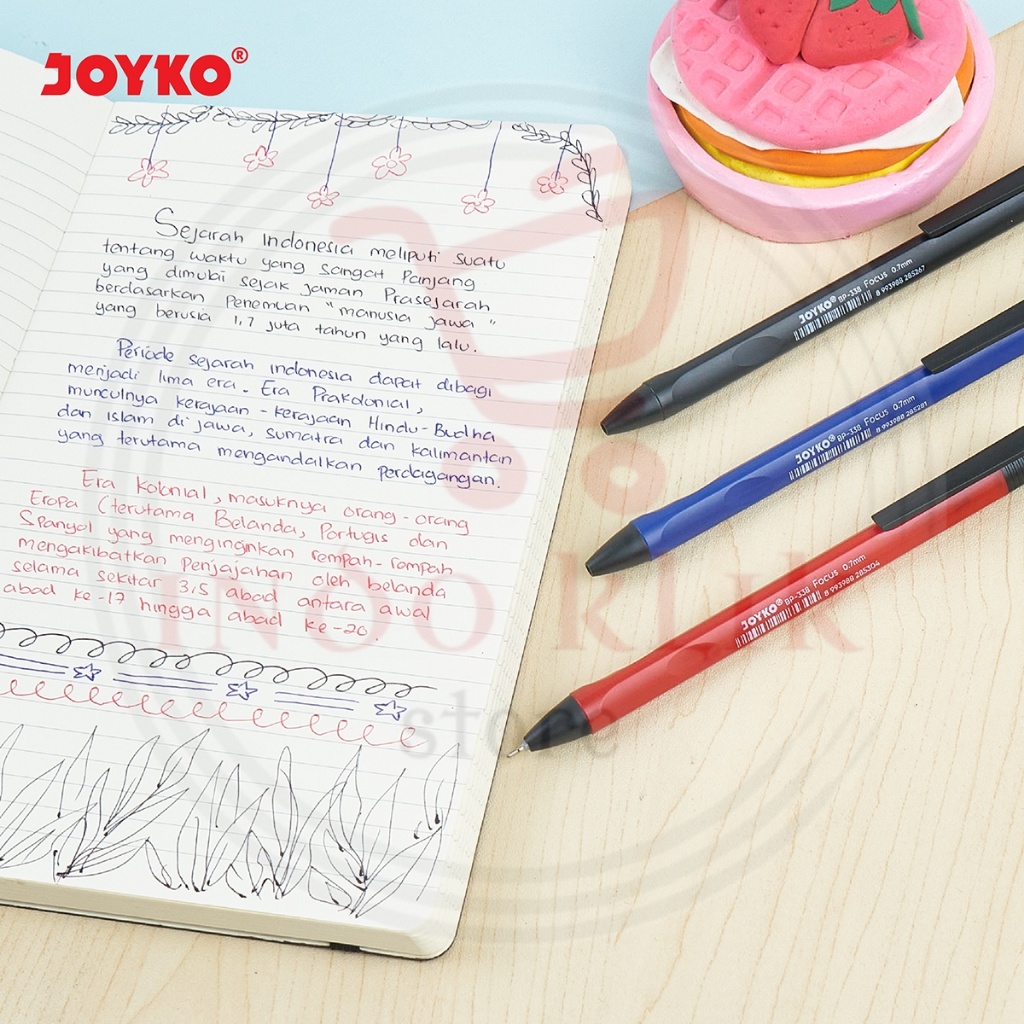 

IK! Pulpen Joyko BP 338 Vocus / Ballpoint Vokus 0.7mm Triangular Grip / Pen Tiktak Cetek Murah